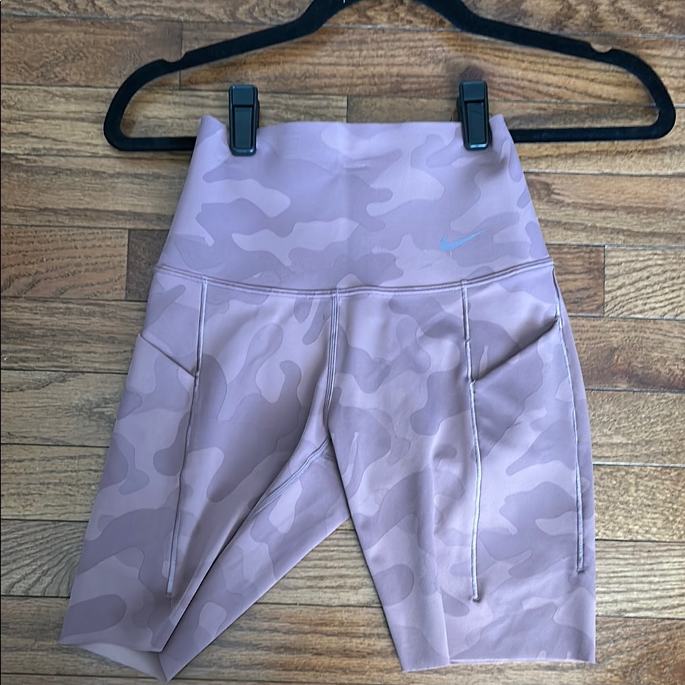 Nike Pink Bike Shorts High-Rise Performance